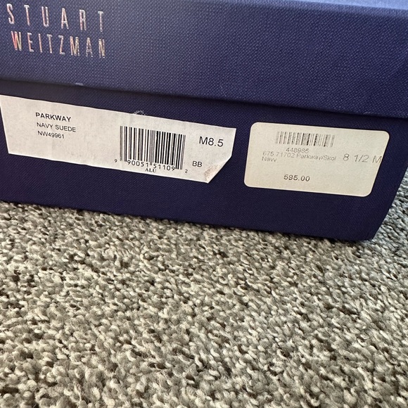 Stuart Weitzman Parkway Navy Suede Boots - Picture 3 of 10